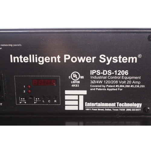 Intelligent Power Systems IPS-DS-1206 Dimmer Lighting Control, 6-Channel Stage Pin Dimmer Racks label