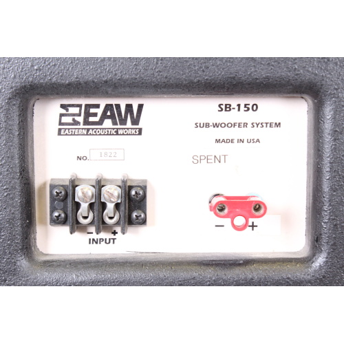 EAW SB-150 15" Subwoofer input/output