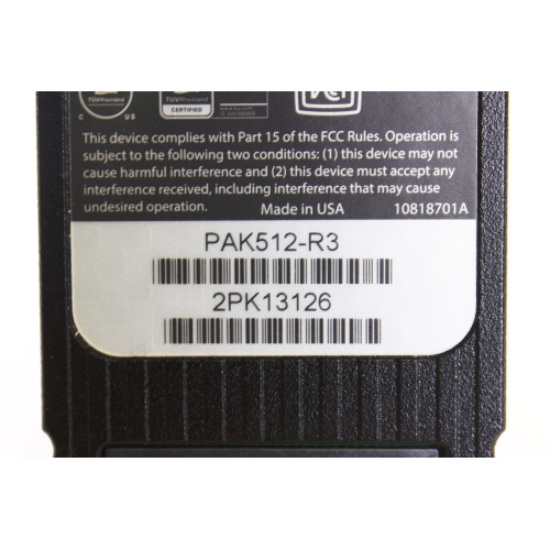 AJA PAK512-R3 512GB SSD Module (Original Box) label