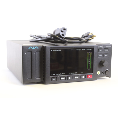 AJA KI-PRO-ULT-12G 12G-SDI 4K/UHD/2K/HD Recorder/Player and Multi-Channel HD Recorder front2