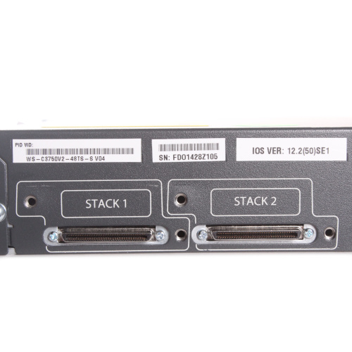 Cisco Catalyst WS-C3750V2-48PS 48-Port PoE Switch label