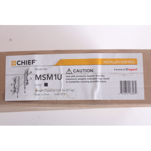 Chief MSM1U Medium Fusion Micro-Adjustable Fixed Wall Mount ( New - Sealed Box) box2
