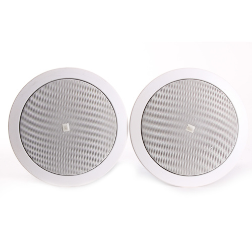 Pair of JBL Control 24CT Ceiling Mounted Speakers (Missing Mounting Tabs) w/ Mounting Hardware front2