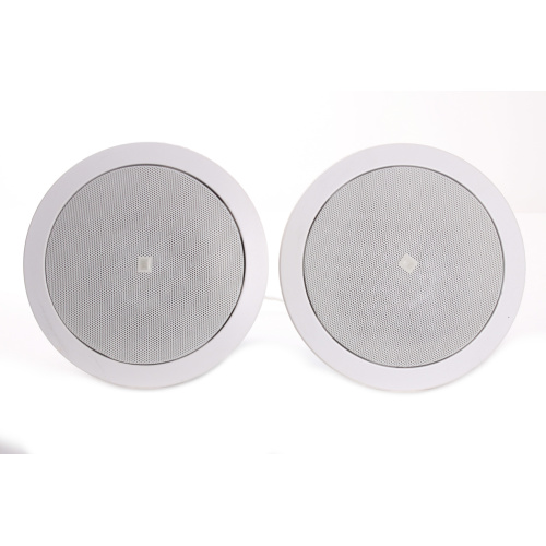 Pair of JBL Control 24CT Ceiling Mounted Speakers (Missing Screws and Mounting Tabs) w/ Mounting Hardware front