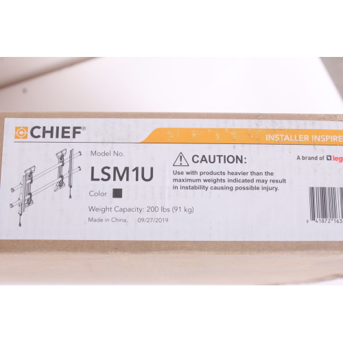 Chief LSM1U Large Fusion Micro-Adjustable Fixed Wall Mount ( New - Sealed Box) box2
