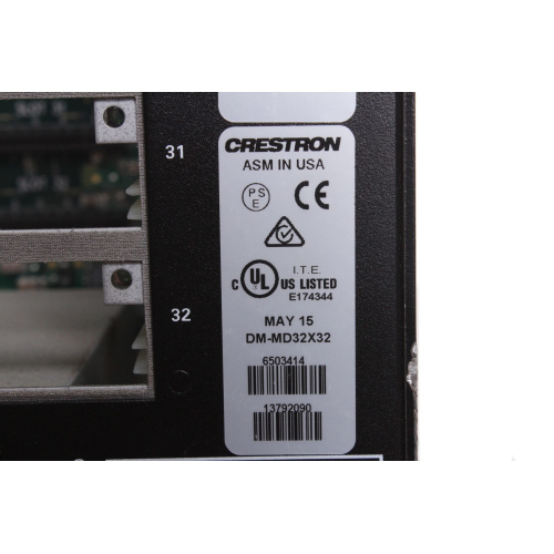 Crestron DM-MD32x32 High Definition Media Distribution (No Option Cards Installed) label