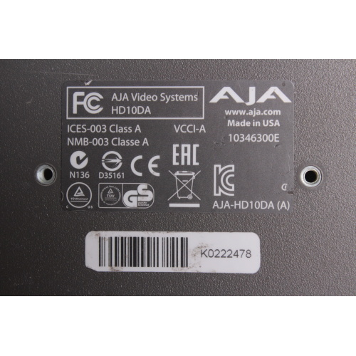 AJA HD10DA 1x6 HD/SD-SDI Distribution Amp - In Original Box (Damaged PSU Lock) side1