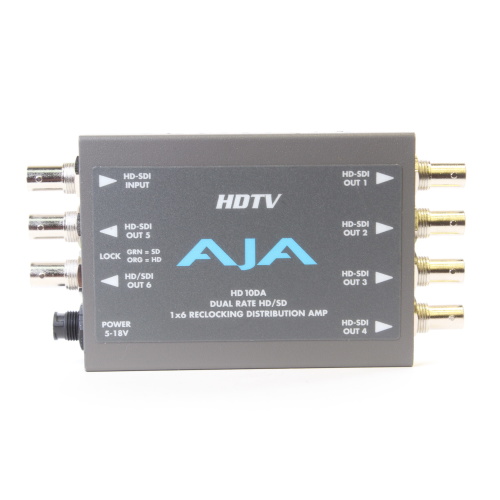 AJA HD10DA 1x6 HD/SD-SDI Distribution Amp - In Original Box front