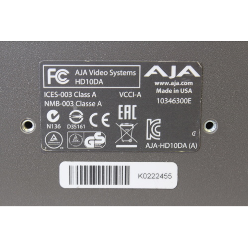 AJA HD10DA 1x6 HD/SD-SDI Distribution Amp - In Original Box label