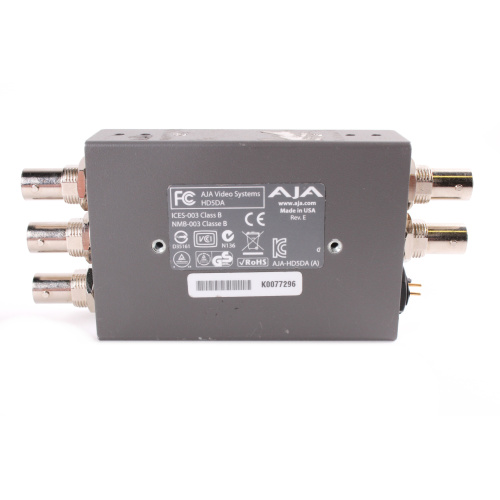 AJA Model HD5DA HD/SD Distribution Amp - In Original Box (Damaged PSU Lock) back