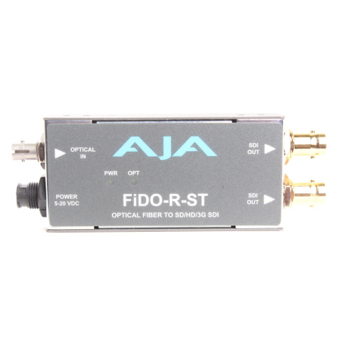 AJA FiDO-R-ST 1-Channel 3G-SDI to Single-Mode ST Fiber Receiver front