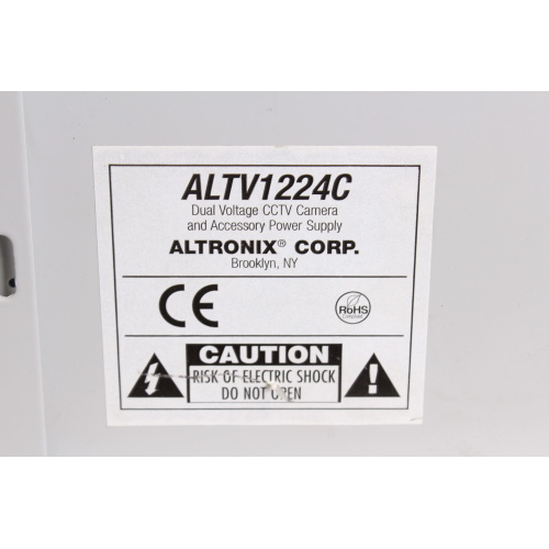 Altronix Dual Voltage CCTV Camera and Accessory Power Supply label