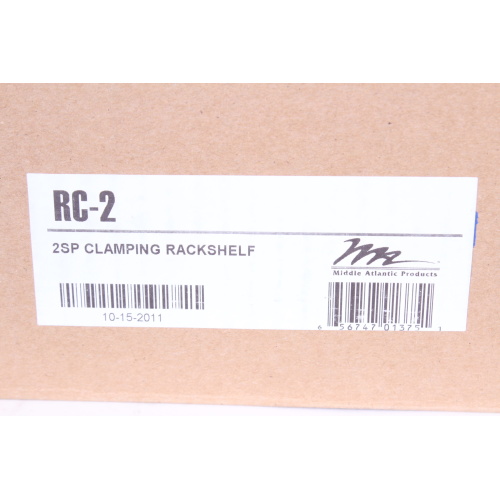 Middle Atlantic RC-2 2SP Clamping Rackshelf (In Original Box) label