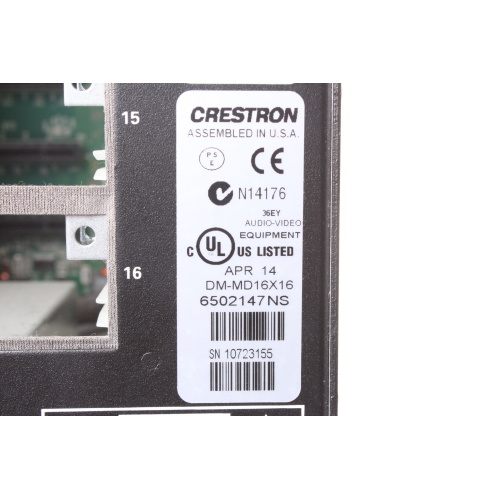 Crestron DM-MD16X16 HD Media Distributor label