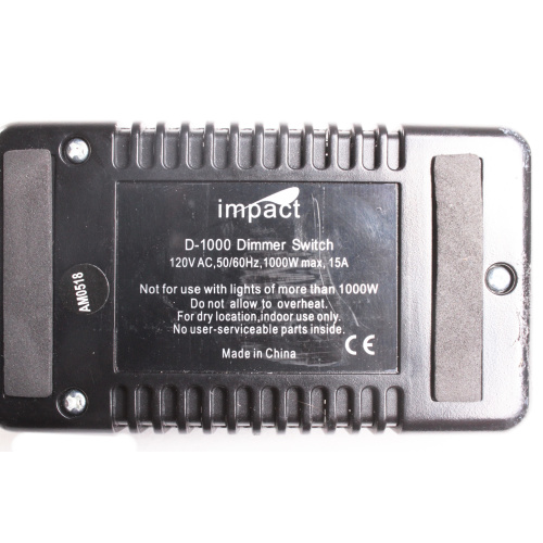 Impact D-1000 Dimmer Control for Tungsten Lights (Lot of 4) label