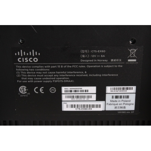 Cisco CTS-EX60-K9-RF TelePresence