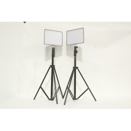 2-viltrox-vl-200t-ultra-thin-bi-color-dimmable-led-video-lights-and-ls-190-light-stands-75"-6-feet-with-vl-500rt-remote-control-ledstand2