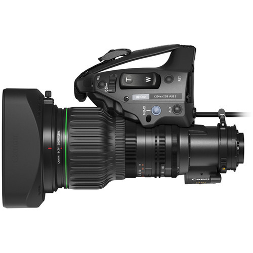 Canon CJ45EX13.6B 2/3″ UHD 4K Portable EFP Lens (Bayonet Mount) w Servo Controls and Supporter