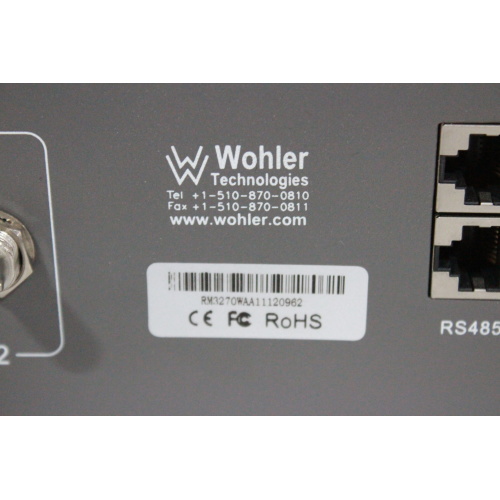 Wohler RM-3270W-2HD Dual 7 in Rack LCD Video Monitor tag