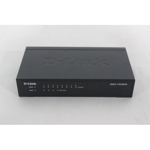 D-Link DES-1008PA 8-Port Fast Ethernet PoE Unmanaged Desktop Switch (C1394-65)