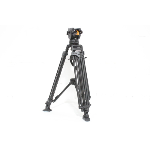 Miller CX18 Toggle 2-Stage Aluminum Tripod System w/ Mid-Level Spreader 3775 & Black/Yellow Vinyl Carrying Bag