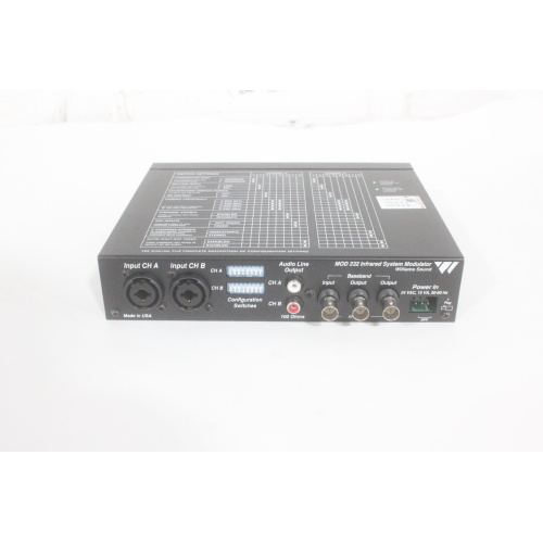 Williams Sound MOD 232 Two-Channel Infrared Modulator for Williams Sound Wireless IR Listening Systems w/ PSU