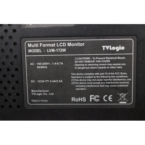 TVLogic LVM-172W 17 Multi-format Broadcast LCD Monitor Broken Stand - 5